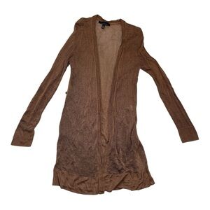 White House Black Market Brown Cardigan Sweater